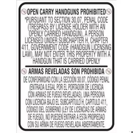 Accuform BILINGUAL TEXAS 3006 REGULATION SAFETY MACC510SB